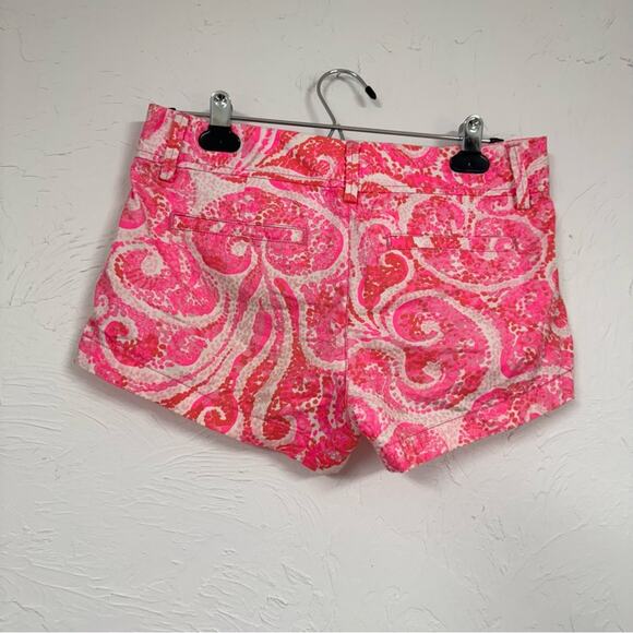 Lilly Pulitzer The Walsh Shorts Pink Paisley Womens 2 Summer Beachy Barbie Core - Picture 6 of 10